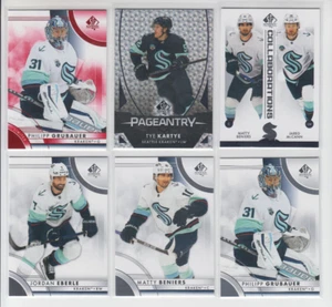 23/24 SP Authentic Seattle Kraken Team Set +/Inserts (6 Cards) Kartye Beniers + - Bild 1 von 2