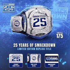 WWE SmackDown 25 Years Spinner Replica Championship Title Belt IN HAND /175