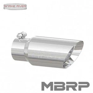 PUNTA DE ESCAPE DE ACERO INOXIDABLE MBRP 3"" ENTRADA 4"" SALIDA 10"" LONGITUD DOBLE PARED ÁNGULO - Imagen 1 de 4