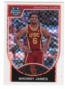 LEBRON BRONNY JAMES 23/24 Bowman Chrome U University 1st Xfractor RETRO 07B-1 - Picture 1 of 2