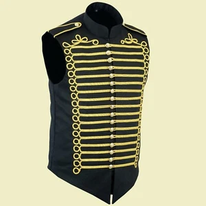 Men's Military Hussar Drummer Sleeveless Parade Vest - Picture 1 of 4