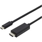 Digitus USB-C / HDMI Adapterkabel USB-C Stecker, HDMI-A Stecker 5.00 m Schw...