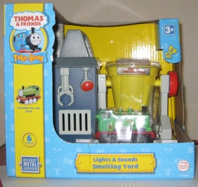 THOMAS & FRIENDS TAKE ALONG LIGHTS & SOUNDS SMELTING YARD**Mint in Box** - Image 1 of 2