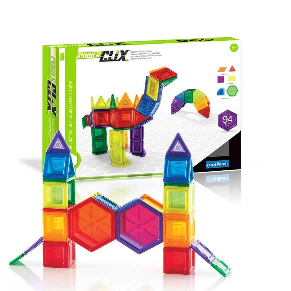 Guidecraft- G9423- PowerClix Solids - 94 pc. set - Image 1 of 4