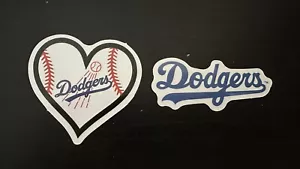(2) LA Dodgers Vinyl Stickers - Fast Free Shipping - Picture 1 of 1