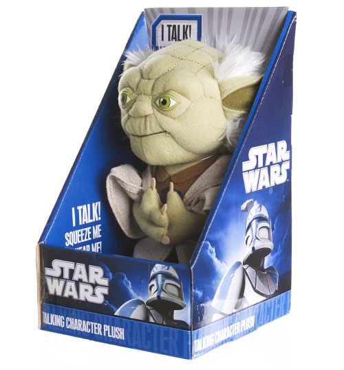FELPA PARLANTE STAR WARS YODA 9" - SOLO 1 FRASE - TOTALMENTE NUEVO GRAN REGALO Foto 1 de 1