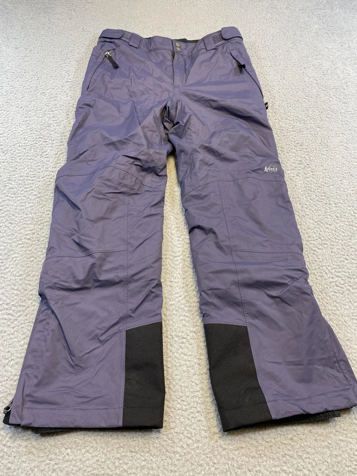 Pantalones de nieve cooperativos REI jóvenes XL 18 púrpura pico 2L polar forrado esquí crecimiento puño Foto 1 de 4