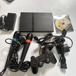 Sony Playstation 2 Slim With SingStar Pop & 2 Microphone SCPH-75002 PAL - Picture 1 of 19