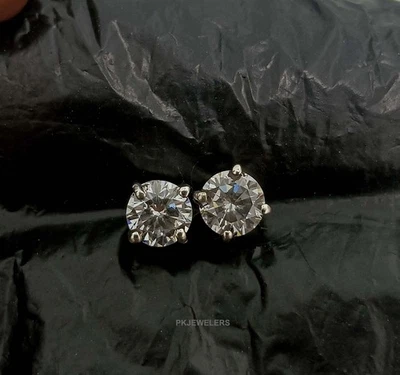 925 Sterling Silver Cubic Zirconia Woman Studs Anniversary Earring NA-05 - Image 1 of 4