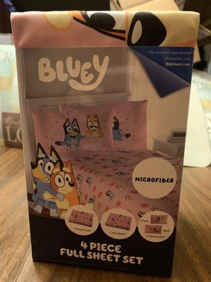 NEW • BLUEY 4-piece FULL BED Sheet set  Microfiber Sony - Image 1 of 4