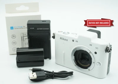 [Mint+++] Nikon 1 V1 10.1MP Mirrorless Digital Camera White Body From JAPAN #223 - Image 1 of 4