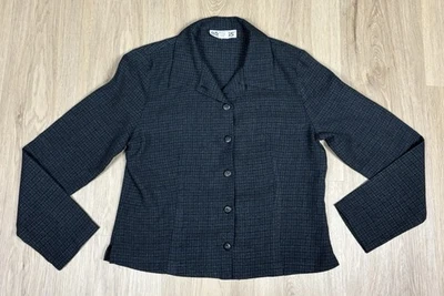 Blazer Briggs New York Mujer TALLA 4 Azul Verde Gris Chaqueta con Botones a Cuadros Foto 1 de 4