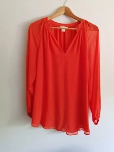 H&M Mama maternity Size L long sleeve blouse top - Orange - Picture 1 of 5