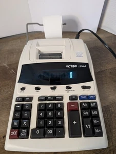Victor Fluorescent Display Printing Calculator 1230-4 New Without Box - Picture 1 of 10