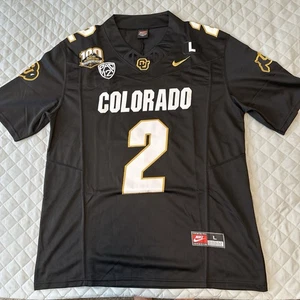Shedeur Sanders Jersey Black Mens Large #2 Stitched College Colorado - Picture 1 of 4