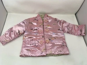 Chaqueta acolchada reversible para niñas talla 5-6 estilo tradicional chino - Imagen 1 de 10