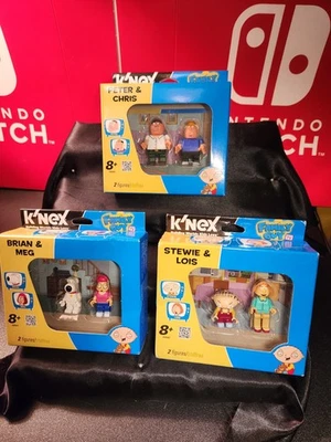 Knex Family Guy 6 Figure Lot - Peter & Chris / Brian & Meg / Stewie & Lois - Image 1 of 4