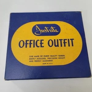 Vintage Justrite Office Outfit Gummistempelset OVP - Made in USA - Bild 1 von 18