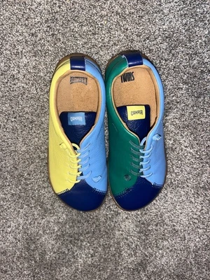 Zapatillas Camper Peu Niños Gemelos Cuero Elástico Encaje Talla 12 c Foto 1 de 3