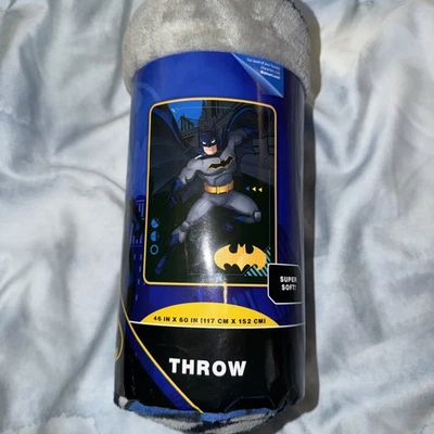 DC Comics Batman Techy Bat Throw Blanket “46 X 60 “ - Image 1 of 3