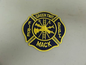 PATCH FIRE & RESCUE GREEN TWP TOWNSHIP OHIO FIRE DEPARTMENT MACK SEW ON VINTAGE - Picture 1 of 1