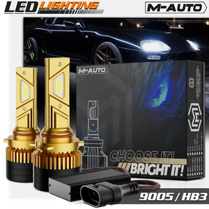 Pair HB3 9005 6500K LED Headlight Bulb High/Low Beam Fog Light DRL w/Cooling Fan - Picture 1 of 12