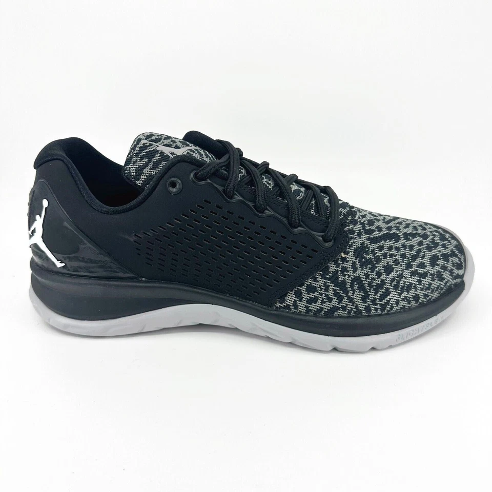 Jordan Trainer ST Negro Blanco Lobo Gris Elefante Estampado Hombre Tenis 820253 010 Foto 1 de 4