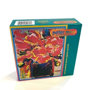 PETER MAX "BOUQUET" ONE HUNDRED PIECE JIGSAW PUZZLE BRAND NEW SEALED IN THE BOX - Foto 1 di 2