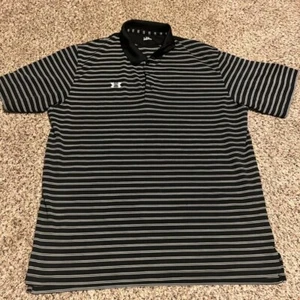 Under Armour Golf Polo Shirt Striped Athletic Training XL - Picture 1 of 6