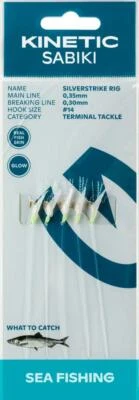 Kinetic Sabiki SilverStrike Fishskin Heringsvorfach Hering Gr. 14, 12 oder 10 - Bild 1 von 4