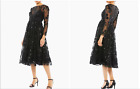 Mac Duggal Midi-Kleid mit Blumenmuster & Pailletten Größe: 6 $ 498 neu mit Etikett