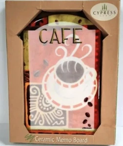 Cypress Home Ceramic Memo Board Desk Or Wall Décor 9" x 5.5" Signed J. Brinley - Picture 1 of 4