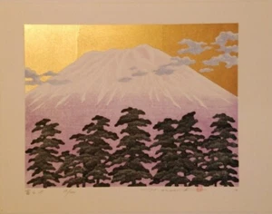 Estampado en bloque de madera Hajime Namiki Fuji-15 limitado a 200 Japón 30 x 38 cm 2014 - Imagen 1 de 24