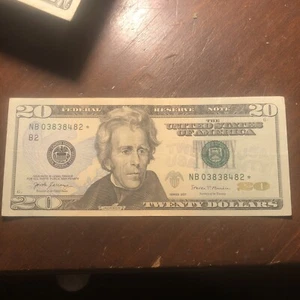 2017 20 Dollar Star Note Fancy NB03838482 * März 82’ 83’ 84 - Bild 1 von 5