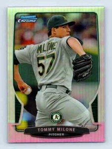 2013 Bowman Chrome Refractors Tommy Milone Oakland Athletics #27 - Picture 1 of 2