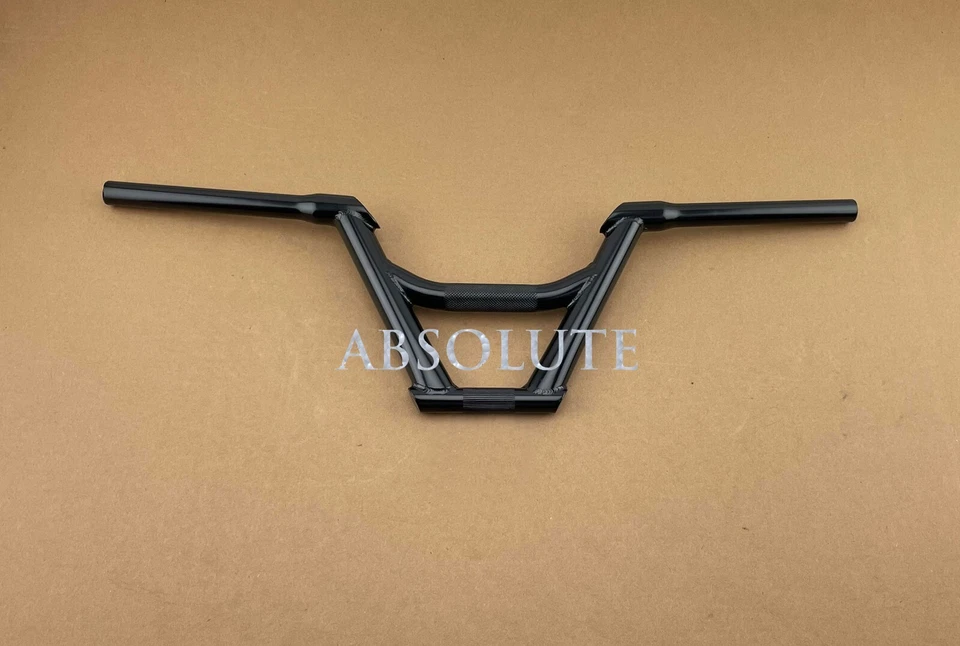 NEW! ABSOLUTE 7" RISE BMX BICYCLE 169 FREESTYLE STEEL HANDLEBAR 22.2MM IN BLACK. - Image 1 of 1