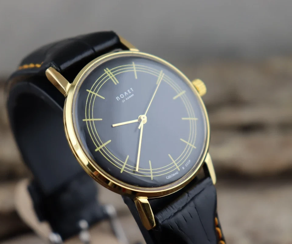 NUEVO Elegante Reloj Soviético POLJOT DE LUXE Mecánico de Lujo Ruso URSS De Colección Para Hombre Foto 1 de 4