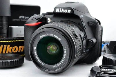 [Mint sc:8878 (9%)] Nikon D5600 DSLR w/18-55mm 55-200mm from Japan #2254 - Image 1 of 4