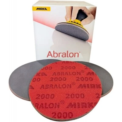 Mirka Abralon 6 Inch (150mm) Sanding Pads - 2000 Grit - 50 Pack  - Image 1 of 4