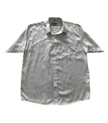 Gemma Gucci Logo Men's Green Cotton Poly Button Down Dress Shirt Size L - Image 1 of 4