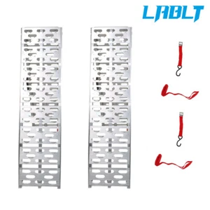 New Aluminum Loading Ramp Arched For Motorcycle ATV/UTV Truck Lawnmower ×2 - Picture 1 of 12