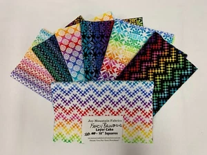 Fancy Rainbows Layer Cake  Quilting Fabric 28 - 10 Inch Squares  BD - Picture 1 of 1
