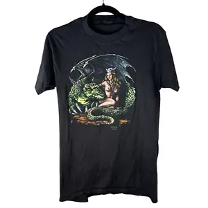 Sexy Camisa Mujer Pinup Dragón Latón Solo Emblema 3D Puntada Única Para Hombre Grande - Imagen 1 de 5