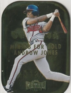 Andruw Jones 1997 Fleer Metal Universe Mining for Gold 6/10 Atlanta Braves - Picture 1 of 2