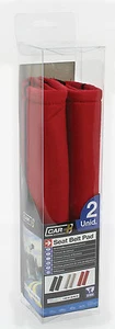 Red Car Seat Belt Shoulder Protection Harness Pad Extra Comfort Padded - Picture 1 of 3
