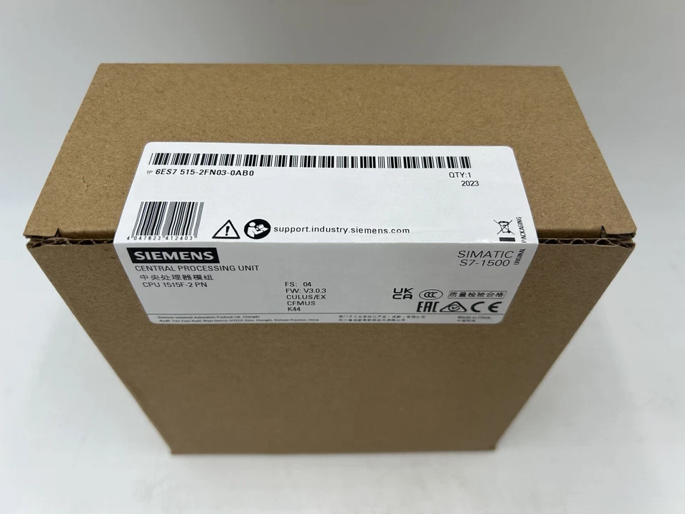 6ES7 515-2FN03-0AB0 NEW SIEMENS 6ES7515-2FN03-0AB0 S7-1500F CPU 1515F-2 PN - Bild 1 von 1
