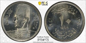 AH1360 (1940) Egypt 10 Milliemes PCGS SP66 Kings Norton Mint Specimen - Picture 1 of 1