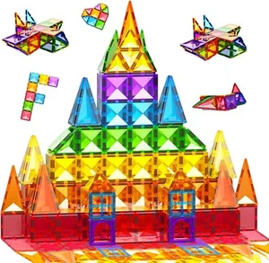 Magnetic Tiles Kids Toys for 3 4 5 6 7 8+ Year Old Boys Girls Magnetic Building - Picture 1 of 7