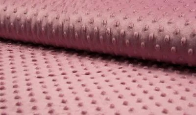 CRS FUR FABRICS Luxus superweiches GRUMPEL kuscheln weiches Vlies Stoff Material - ALTE ROSE
