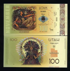 Utah, Stati Uniti, 100 gemme 2023 polimero fantasy, novembre, topazio - Foto 1 di 1